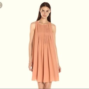 Nanette Lepore peach pink dress pleated